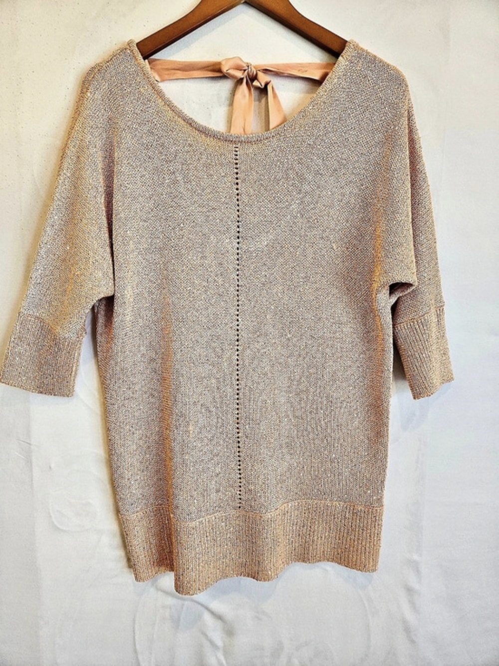 soho Women's Knit Sweater Brown Pink Large